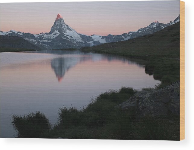 Tranquility Wood Print featuring the photograph Matterhorn by Philipp Hilpert