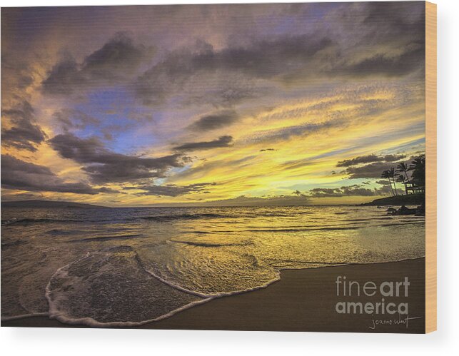 Sunset Wood Print featuring the photograph Maui Wowie by Joanne West