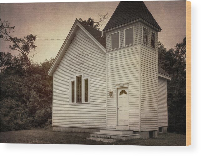 Architectural Wood Print featuring the photograph Maybe a Church by Joan Carroll