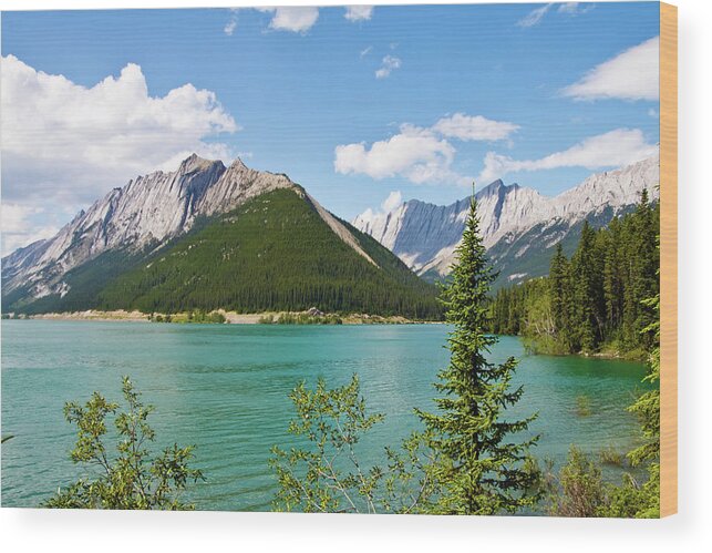 Scenics Wood Print featuring the photograph Medicine Lake In Summer by Klassen Images