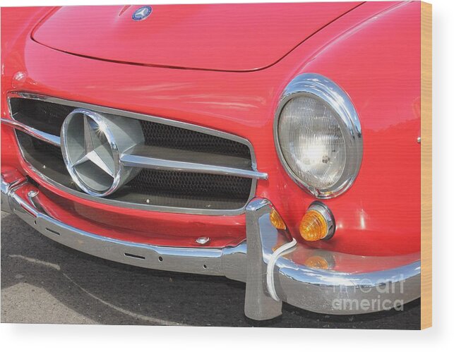 Mercedes Benz Wood Print featuring the photograph Mercedes Benz Vintage by Alice Terrill