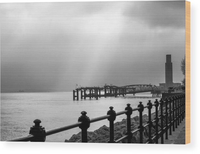 Boat Wood Print featuring the photograph Mersey Halo by Spikey Mouse Photography