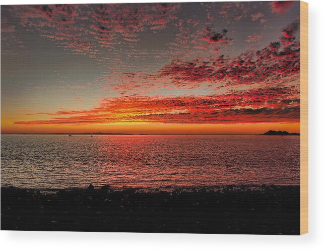 Sunset Wood Print featuring the photograph Mexican Sunset by Robert Bascelli