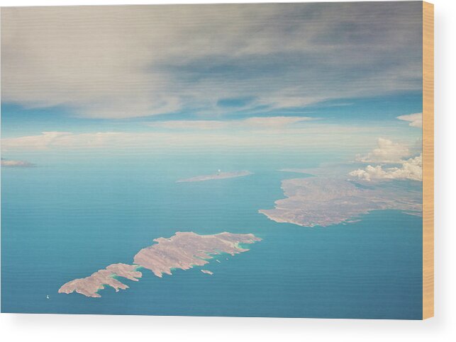 Scenics Wood Print featuring the photograph Mexico Baja From Air by Christopher Kimmel