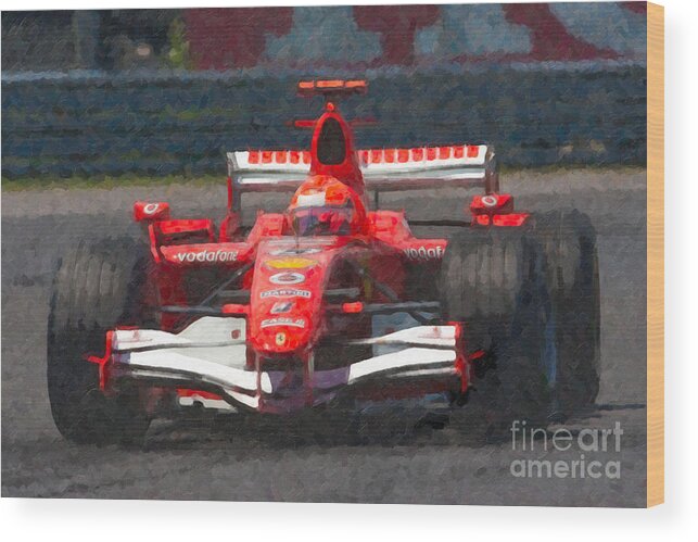 Clarence Holmes Wood Print featuring the photograph Michael Schumacher Canadian Grand Prix I by Clarence Holmes