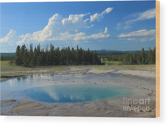 Midway Geyser Basin Wood Print featuring the photograph Midway Geyser Basin by Lisa Billingsley