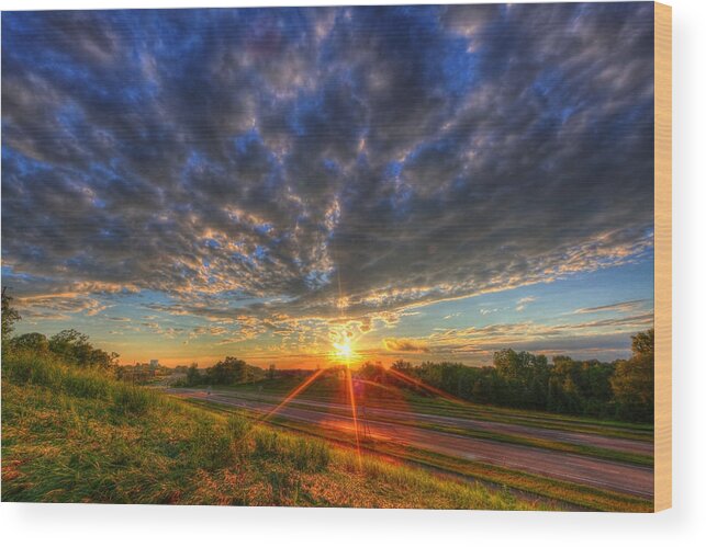 Eagan Wood Print featuring the photograph Midwest Sunset After a Storm by Wayne Moran