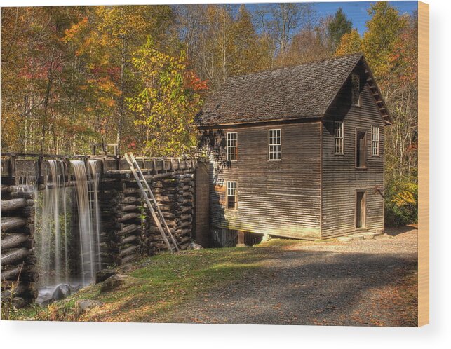 Fall Wood Print featuring the photograph Mingus Mill by Jonas Wingfield