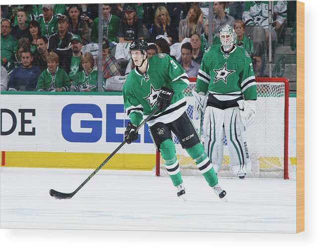 Playoffs Wood Print featuring the photograph Minnesota Wild V Dallas Stars - Game by Glenn James