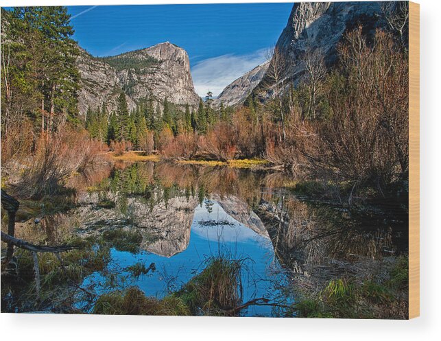 Lake Wood Print featuring the photograph Mirror Lake by Cat Connor