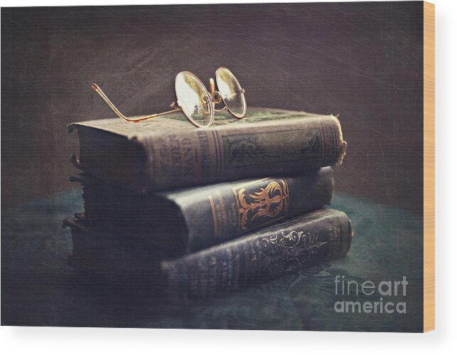 Books Wood Print featuring the photograph Moments Of Darkness by Sylvia Cook