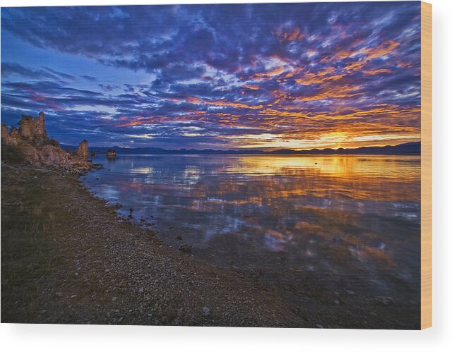 Sunrise Wood Print featuring the photograph Mono Lake Sunrise by Priscilla Burgers