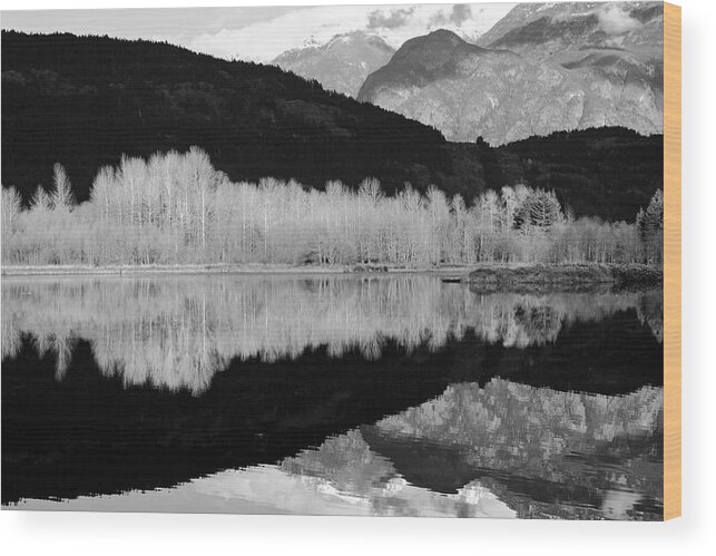 Landscape Wood Print featuring the photograph Mono One Mile Lake by Pierre Leclerc Photography
