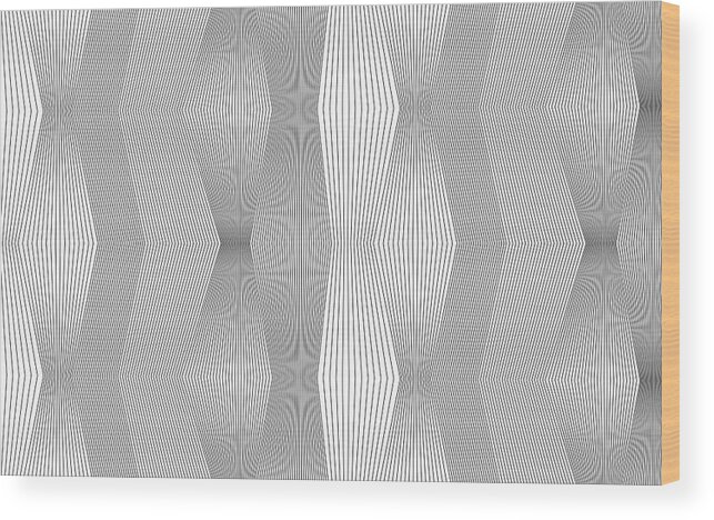 3 D Wood Print featuring the photograph Monochrome Zig Zag Abstract Backgrounds by Ikon Images