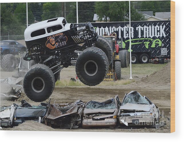 Monster Wood Print featuring the photograph Monster Trucks Size Matters 1 by Bob Christopher
