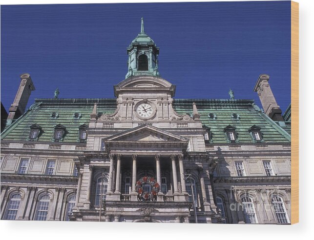 Canada Wood Print featuring the photograph Montreal City Hall by John Mitchell