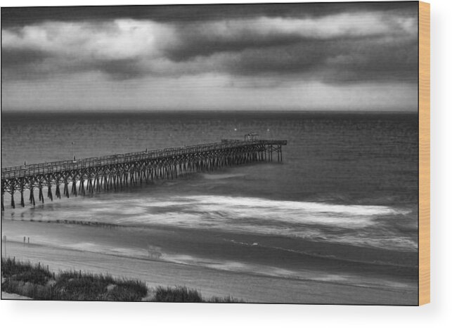 Beach Wood Print featuring the photograph Moon Light by Dave Bosse