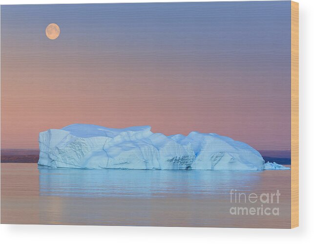 East Wood Print featuring the photograph Moonrise at Hall Bredning by Henk Meijer Photography
