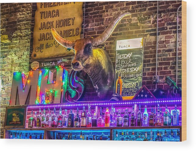 Alcohol Wood Print featuring the photograph Moose Head Saloon II by Traveler's Pics