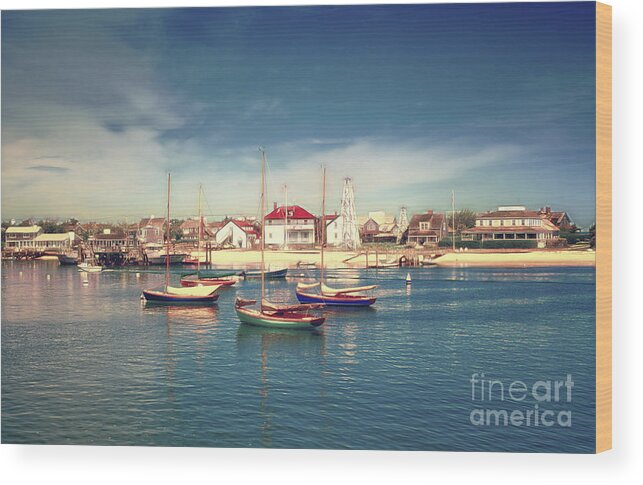 Nantucket Wood Print featuring the photograph Morning Boats Nantucket by Jack Torcello