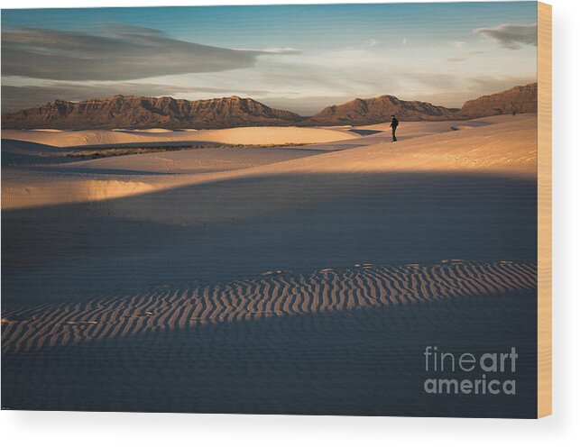 White Sands Wood Print featuring the photograph Morning Light by Sherry Davis