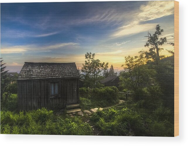 Appalachia Wood Print featuring the photograph Morning Sky Over Mt. LeConte by Debra and Dave Vanderlaan