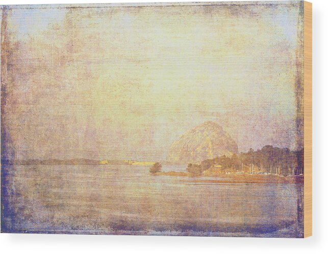 Morro Rock Wood Print featuring the photograph Morro Rock 5 by Pamela Cooper