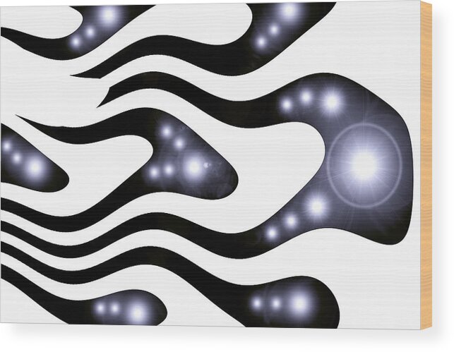 Moveonart! justmovingon Digital Abstract Art By Artist Jacob Kane Kanduch -- Omnetra Wood Print featuring the digital art MoveOnArt JustMovingON by MovesOnArt Jacob