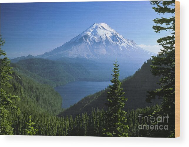 Mt. St. Helens Wood Print featuring the photograph Mt. Saint Helens by Thomas & Pat Leeson