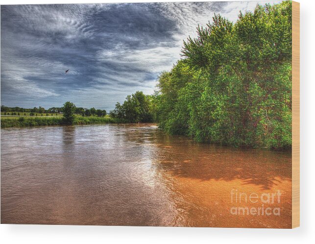 Flood Wood Print featuring the photograph Muddy Waters by Alan Look