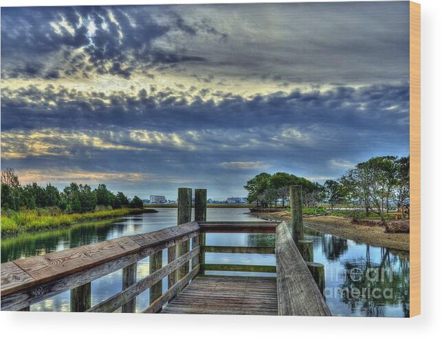 Landscapes Wood Print featuring the photograph Murrells Inlet Morning 2 by Mel Steinhauer