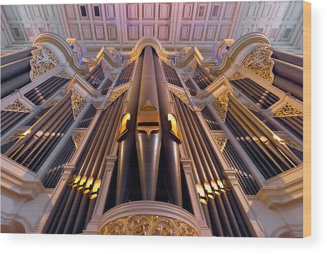Pipe Organ Wood Print featuring the photograph Musical aspirations by Jenny Setchell