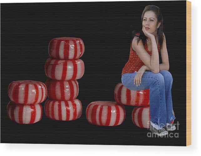 Children Wood Print featuring the digital art My favorite chair by Angelika Drake