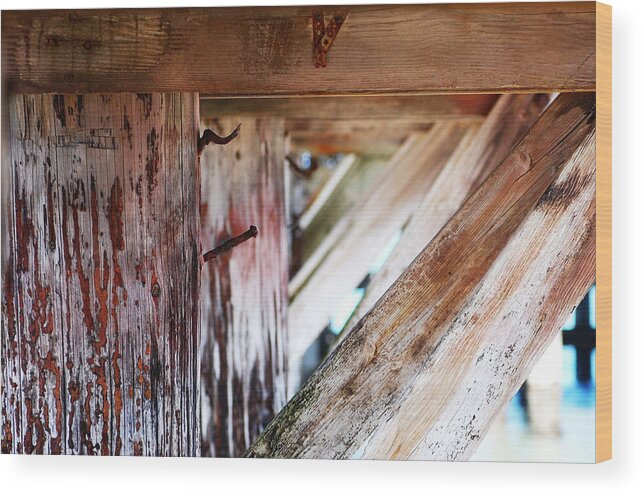 Pier Wood Print featuring the photograph Nailed It by Holly Blunkall
