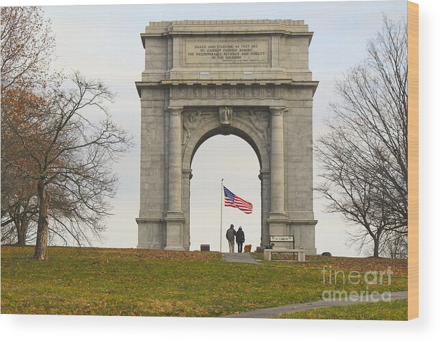 Valley Forge Wood Print featuring the photograph National Arch by David Jackson