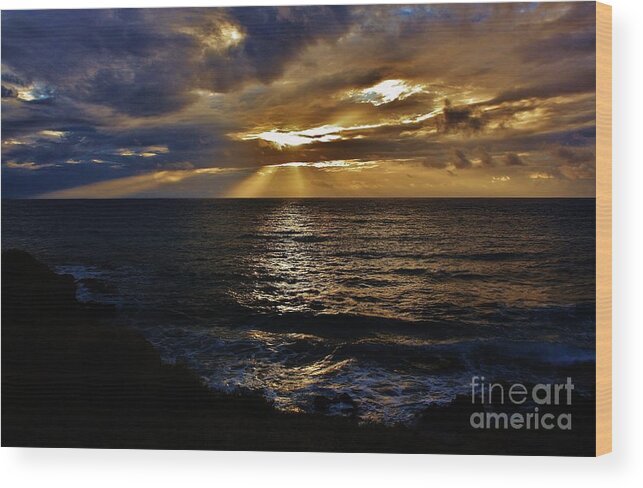 Sunset Wood Print featuring the photograph Nature's Drama by Craig Wood