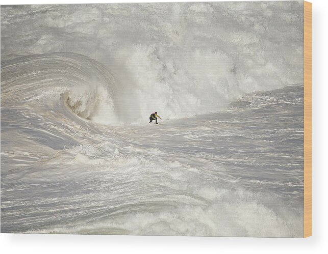 Surf Wood Print featuring the photograph Nazara? North Canyon by Rui Caria