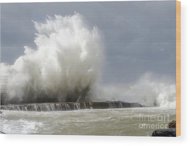 Storm Wood Print featuring the photograph Neptune at his best 03 by Arik Baltinester