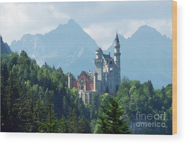 Prott Wood Print featuring the photograph Neuschwanstein castle 16 by Rudi Prott