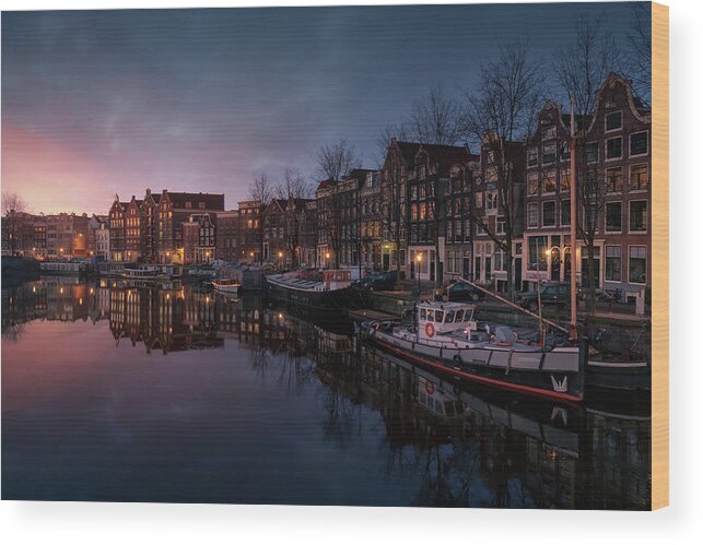 Netherlands Wood Print featuring the photograph New Amsterdam 1 by Juan Pablo De