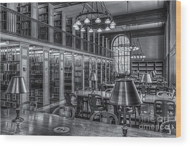 Clarence Holmes Wood Print featuring the photograph New York Public Library Genealogy Room II by Clarence Holmes