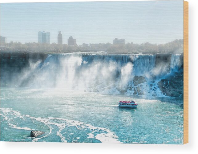 Niagara Wood Print featuring the photograph Niagara Falls by Klm Studioline