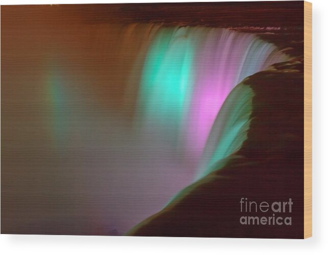 Canadian Falls Wood Print featuring the photograph Niagara Falls in Silk by James Anderson