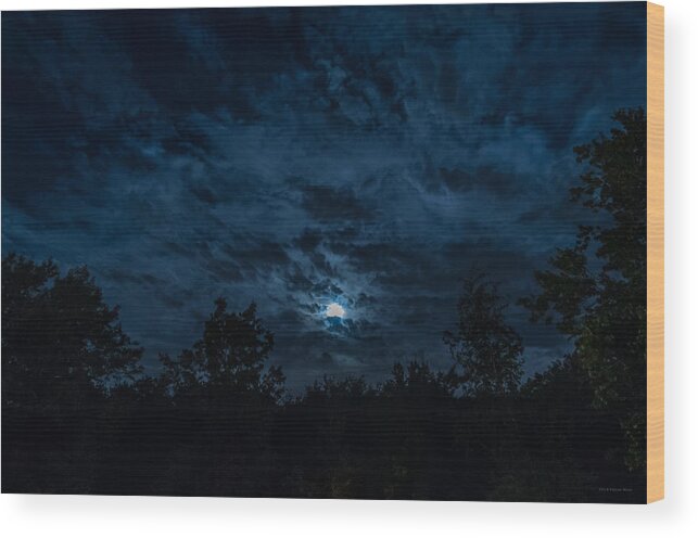 Fjm Multimedia Inc Wood Print featuring the photograph Night Sky - Autumn 2 by Frank Mari