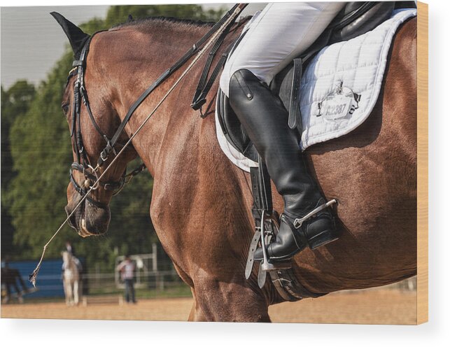 Dressage Competiton Wood Print featuring the photograph No. A2387 by Robert Krajnc