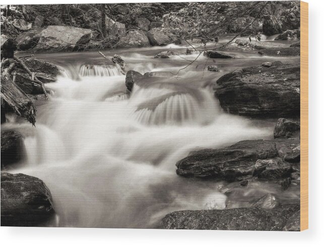 Waterfall Wood Print featuring the photograph North Georgia Mountains Creek by Greg and Chrystal Mimbs