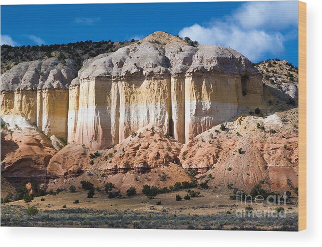 Cliffs Wood Print featuring the photograph Northern New Mexico by Roselynne Broussard