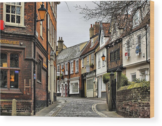 Street Photography Wood Print featuring the photograph Norwich by Pedro Fernandez