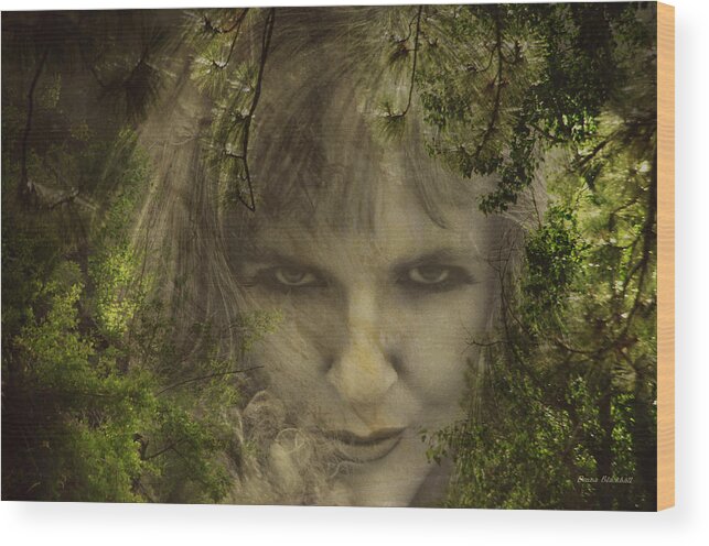 Woman Wood Print featuring the photograph Not Nice To Fool Mother Nature by Donna Blackhall