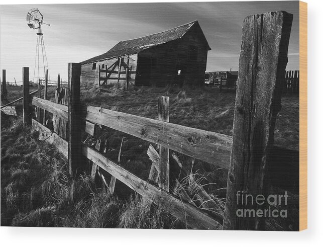  Deserted Wood Print featuring the photograph Not OK Corral by Bob Christopher